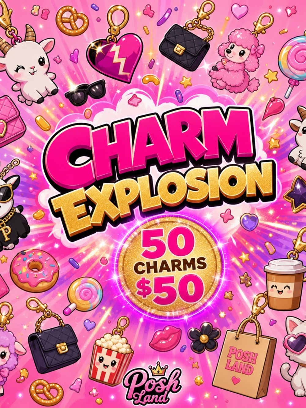 Charm Explosion 50 Charms Set For $50 NWT